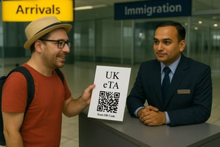 Tourist with UK eTA at immigration