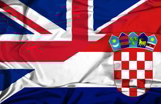 UK and Croatia flag combined