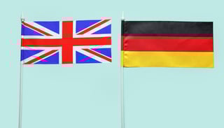 UK and German flags side by side