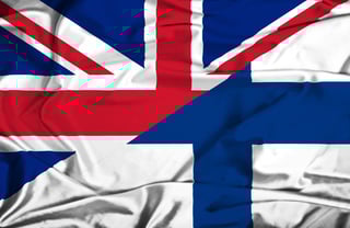 UK flag with Finland's cross design