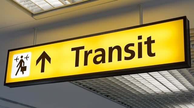 Airport transit signboard