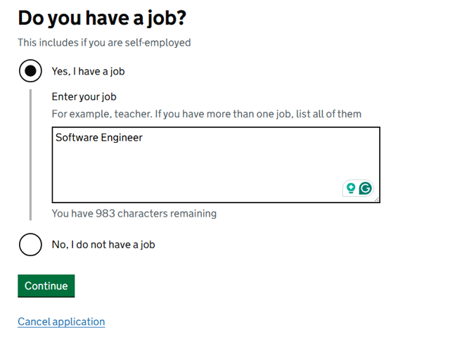 Answer Eligibility Questions