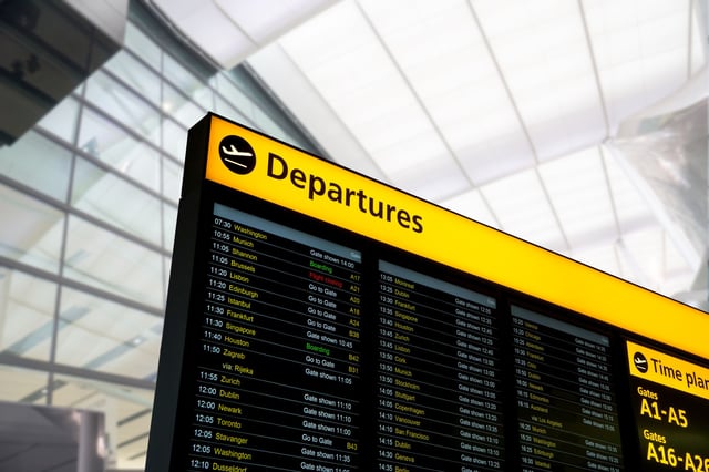 Arrival Departure At The Airport London England