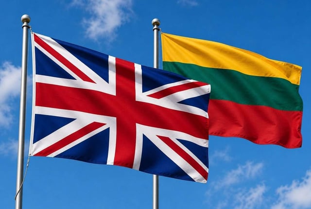 Lithuania And Uk Flag