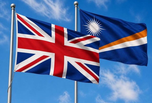 Marshall Islands And Uk Flag