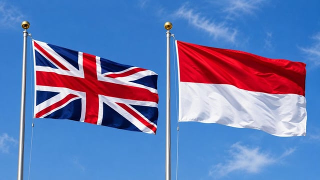 Monaco And Uk Flag