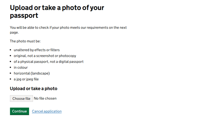 Passport Scan Requirements