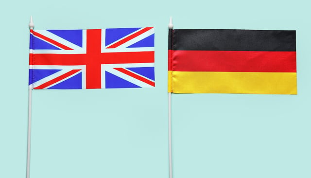 UK and German flags side by side
