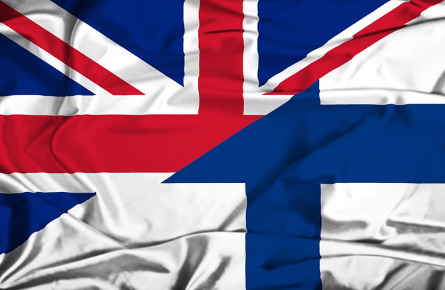 UK flag with Finland's cross design