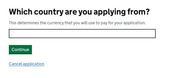 Which Country Are You Applying From