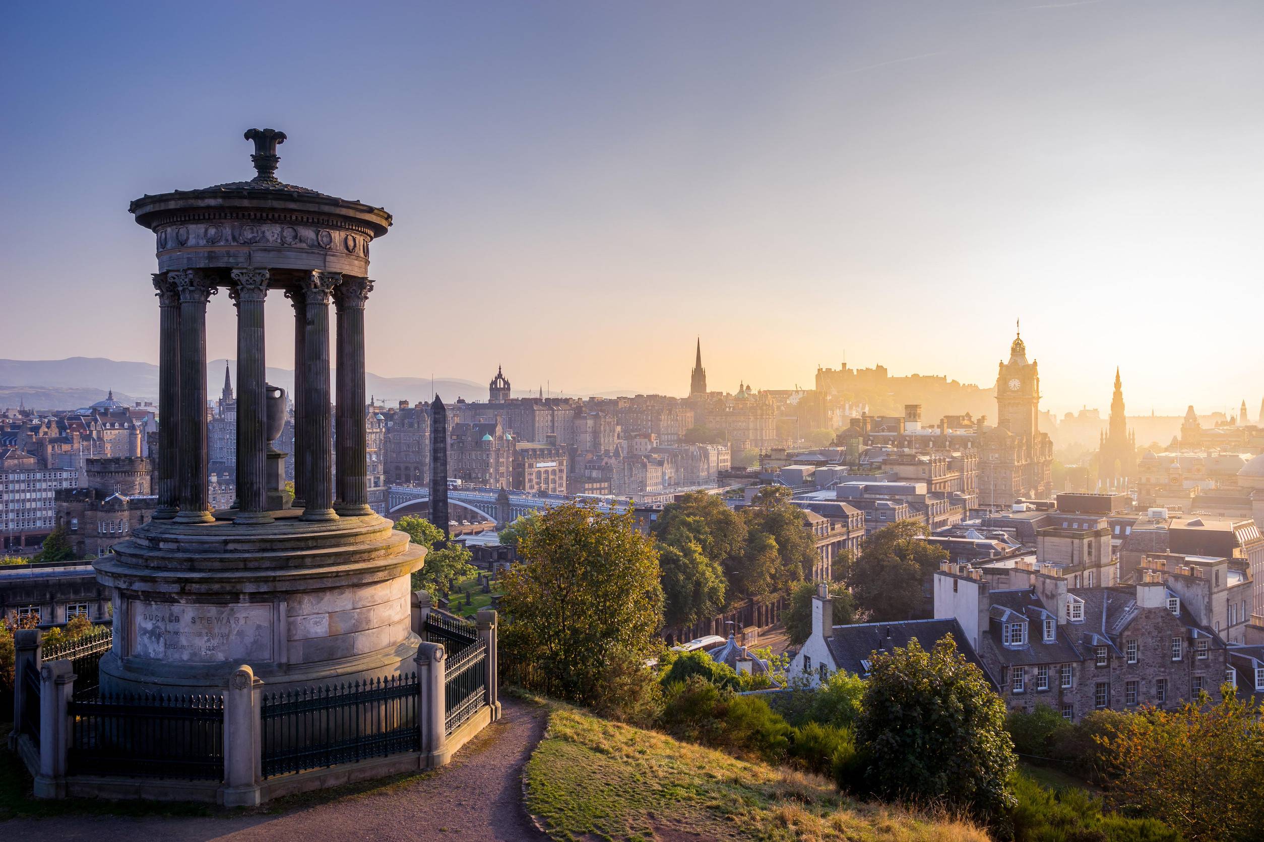 Edinburgh Scotland At Sunset United Kingdom
