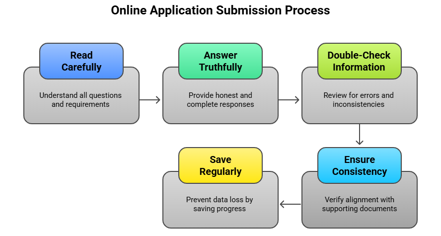 Online Application Submission Process