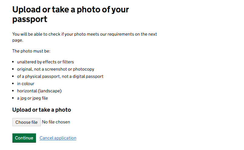 Passport Scan Requirements