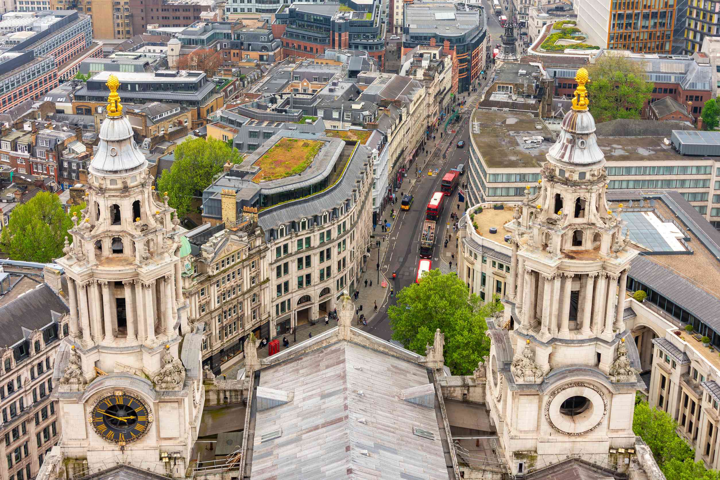 Towers Of St Pauls Cathedral, London, Uk