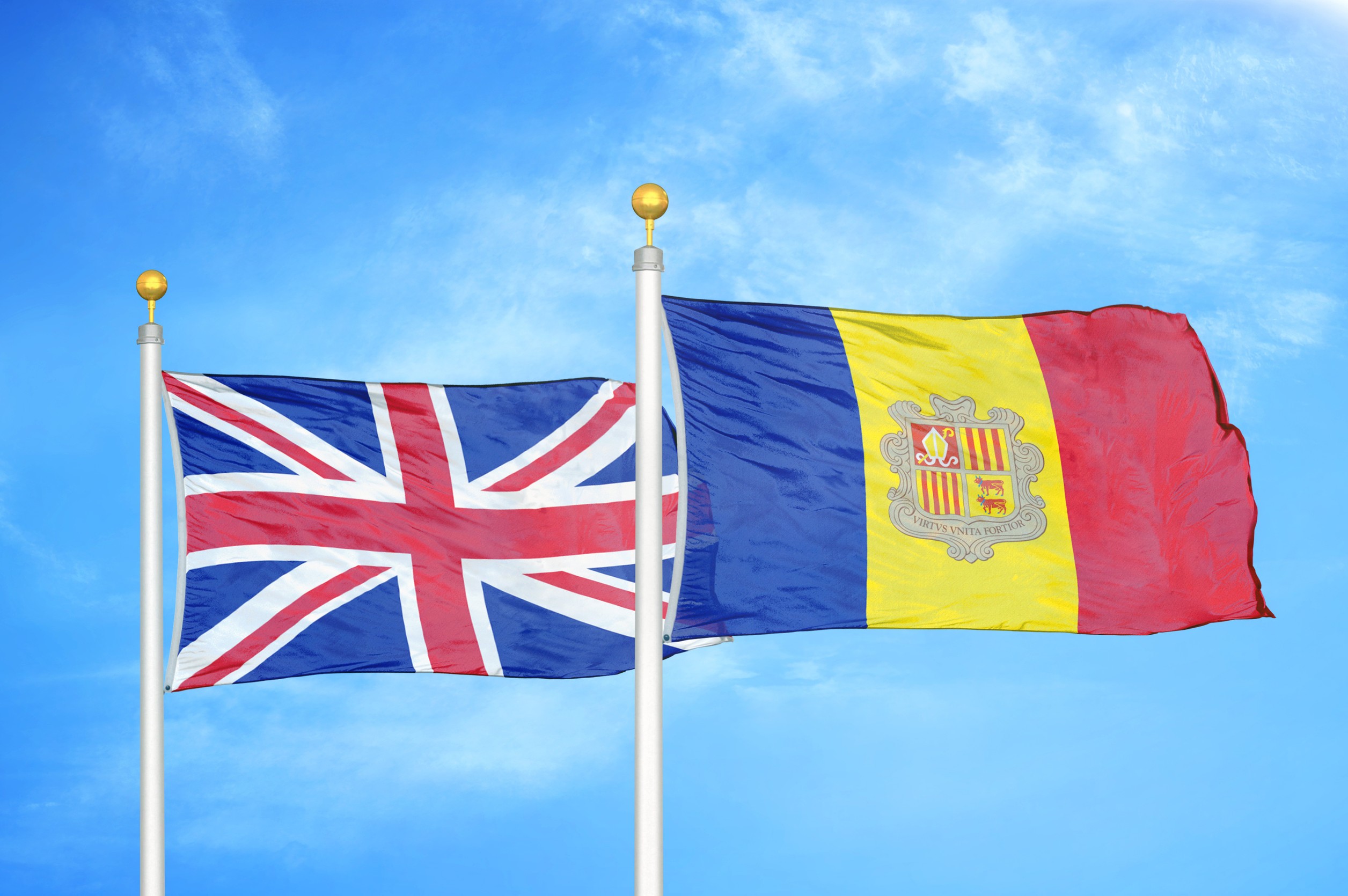 UK and Andorra Flag Together