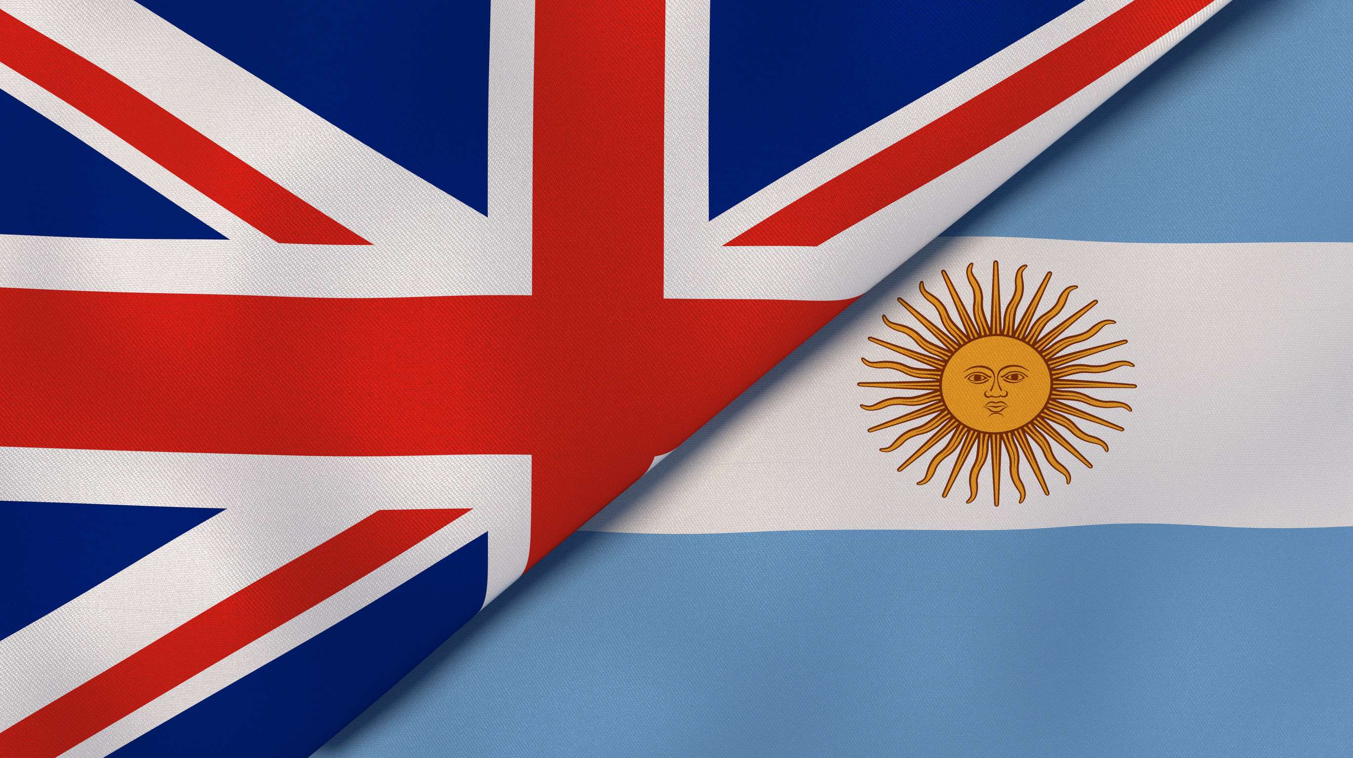 UK and Argentina Flag Together