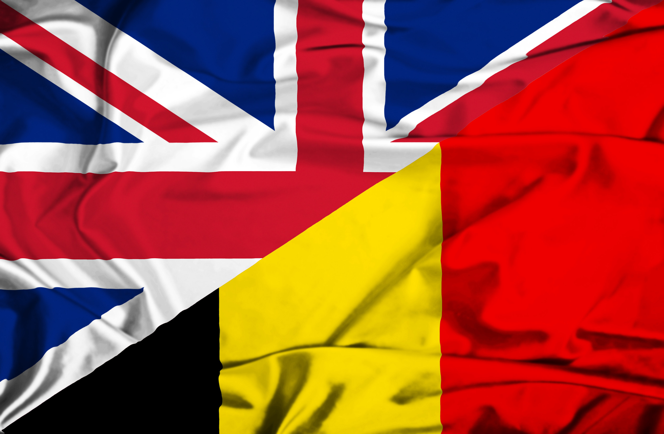 UK and Belgium Flag Together