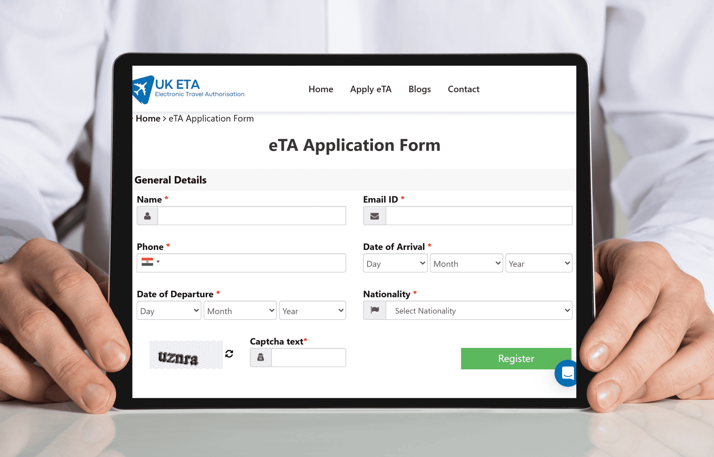 Uk Eta Application
